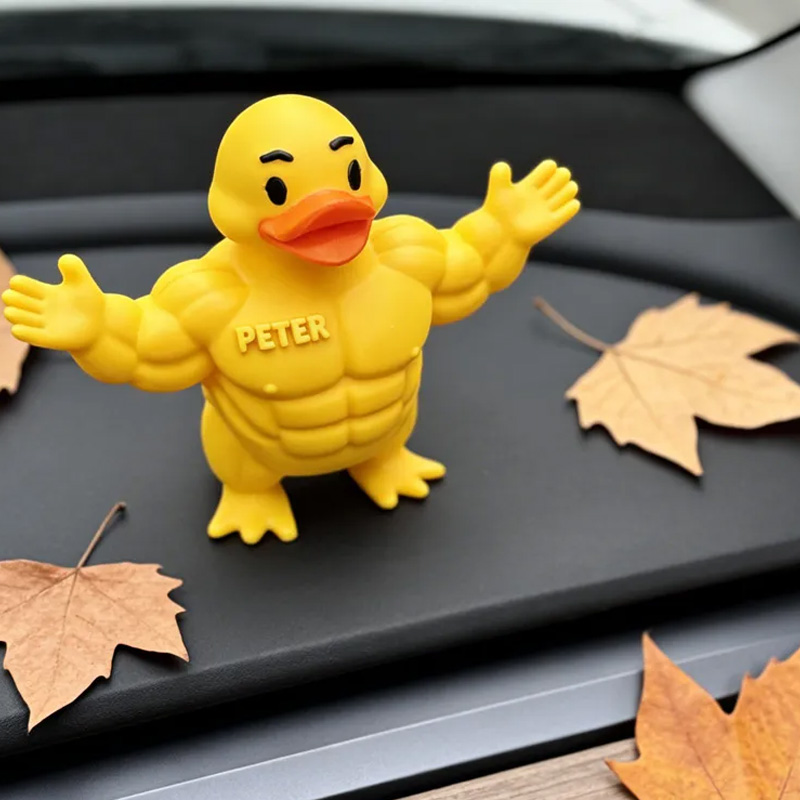 Personalized 3D Printed Muscle Body Builder Duck Desk Decor Birthday Hilarious Fitness Gift for Friends Gym Rat Gym Lovers