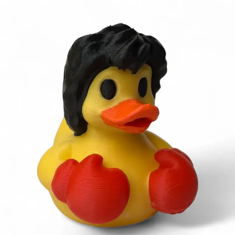 Personalized 3D Printed Boxing Duck with Red Gloves Desk Decor Birthday Hilarious Fitness Gift for Friends Gym Rat Gym Lovers