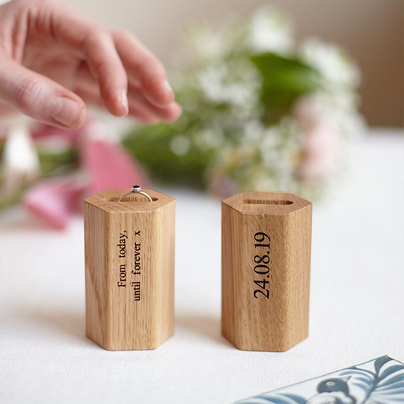 Personalized Walnut Wooden Ring Dish, Wedding Ring Holder, Valentine’s Day Gift, Wedding, Engagement, Anniversary Gift for Her