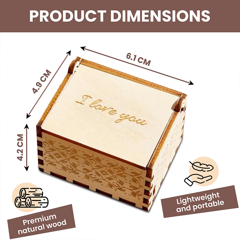 Personalized Wooden Music Box with Custom Song, Custom Song Photo Text Music Box, Photo Gift with Text, Custom Anniversary Gift for Him Her