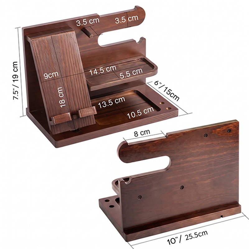 Personalized Dad Wood Docking Station with Kids Names Custom Wood Phone Docking Station Desk Organizer Engraved Phone Stand Phone Docking Station Gift for Papa Dad Grandpa Gifts