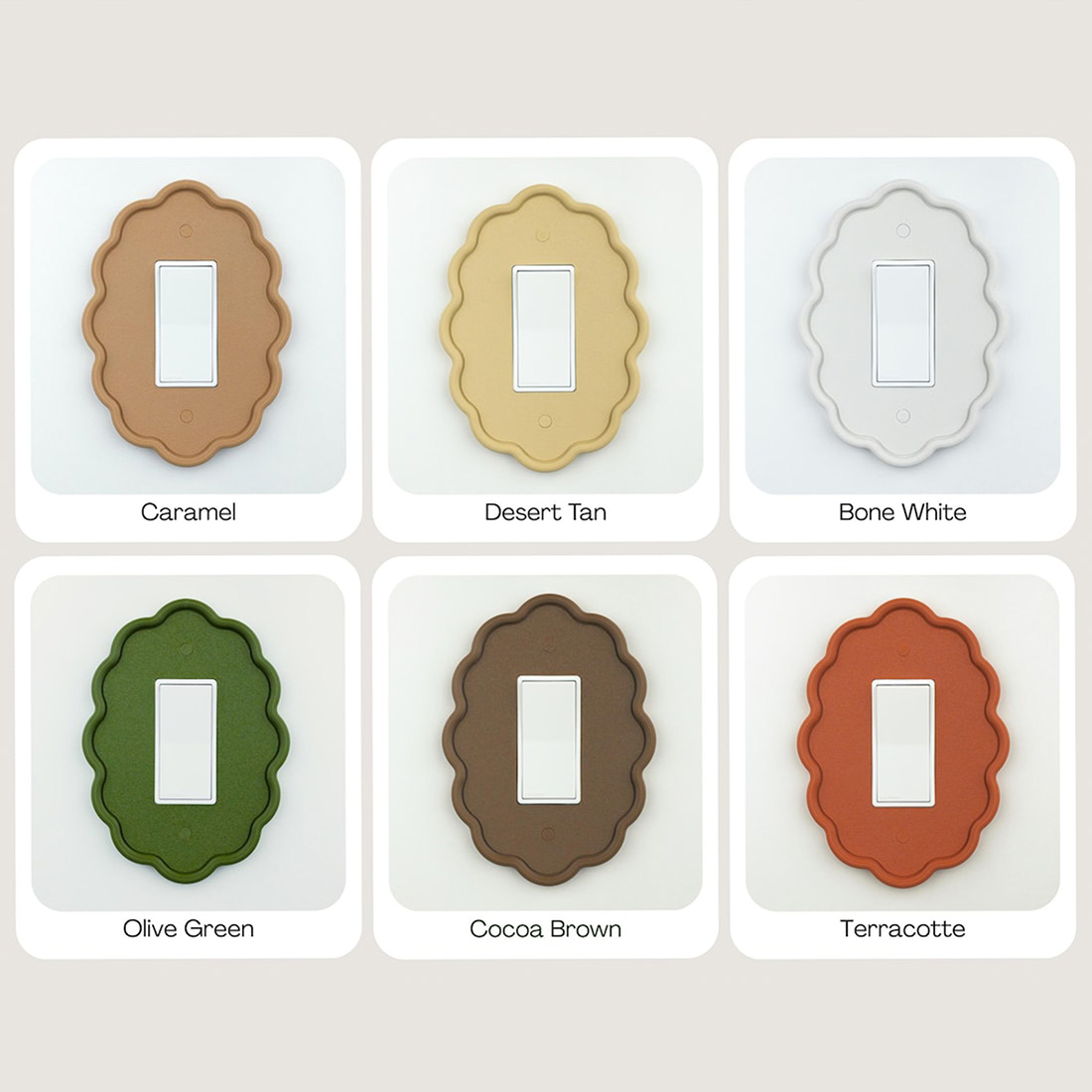 Wavy Oval 3d Light Switch Outlet Cover Mid Century Modern Minimalist Home Accent fit Toggle Rocker Duplex Outlet