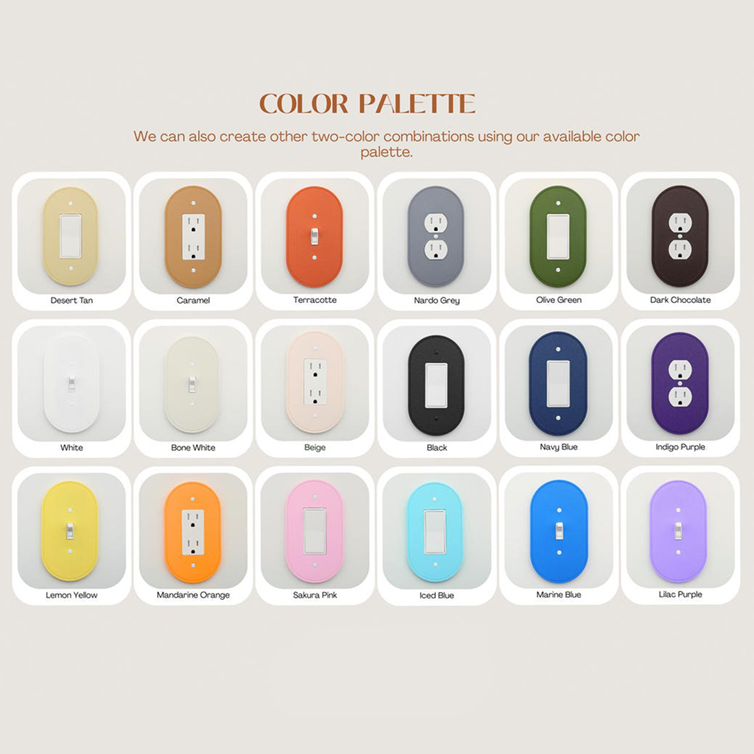 Wavy Light Switch Cover Wavy decoration fits Toggle Rocker Duplex Outlet