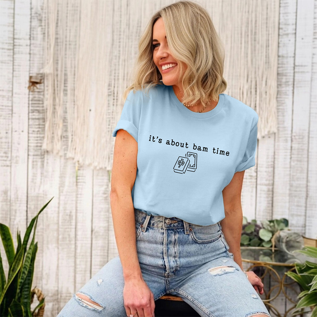 Mahjong Shirt It's About Bam Time Graphic Tee Mahj Club Gift