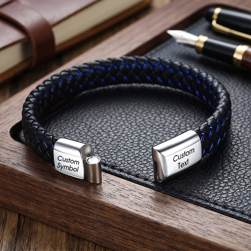 Personalized Health Medical Alert ID Bracelet with Engraved Medical Information Emergency First Aid Gift for Family