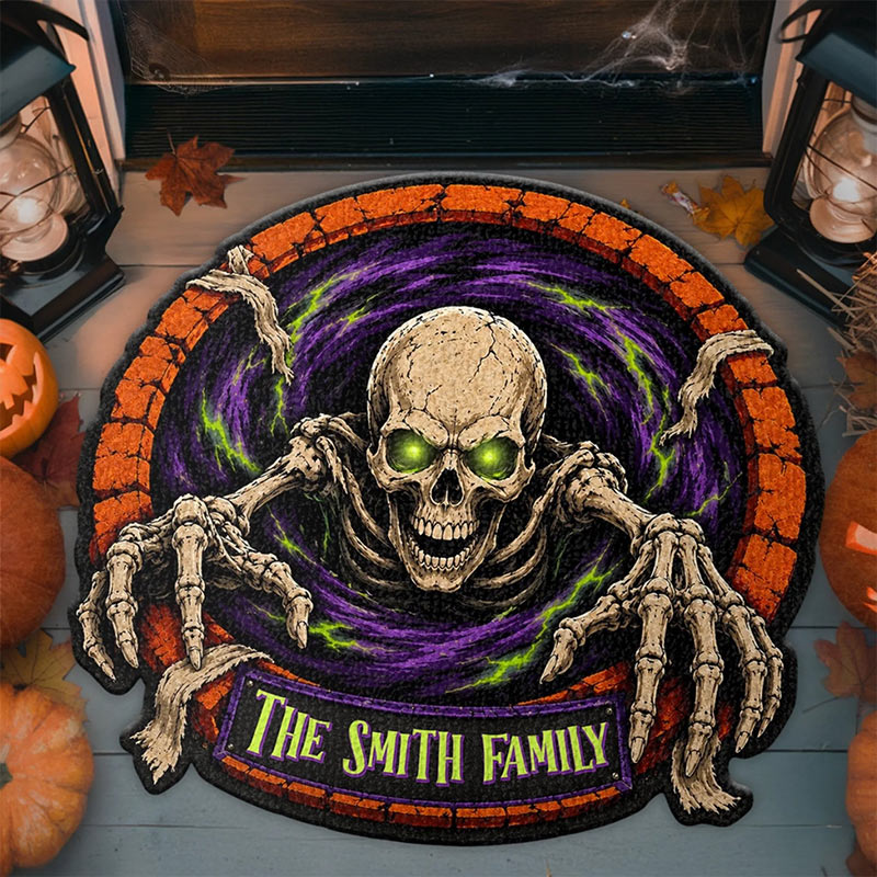 Personalized Shaped Doormat Custom Halloween Decor Birthday Gifts For Mom Dad Brother Sister Family Halloween Gift Enter If You Dare