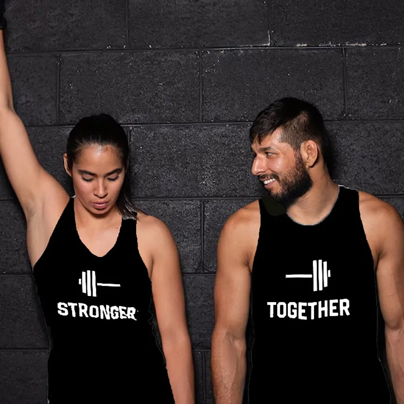 Personalized Gym Couple Classic Tank Stronger Together Matching Shirt Valentines Day Gym Shirt Workout Tank Top Couples Shirt Workout Couples Gym Shirt Gym Gifts