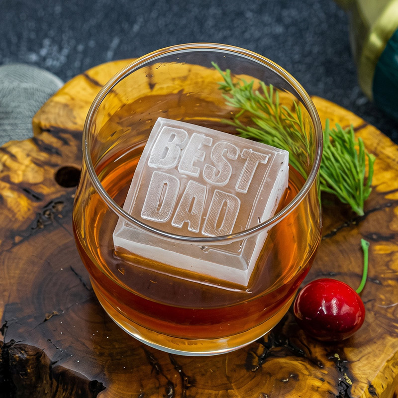 Personalized Best Dad Silicone Ice Cube Tray Birthday Gift for Dad Grandfather PAPA Father's Day Gift