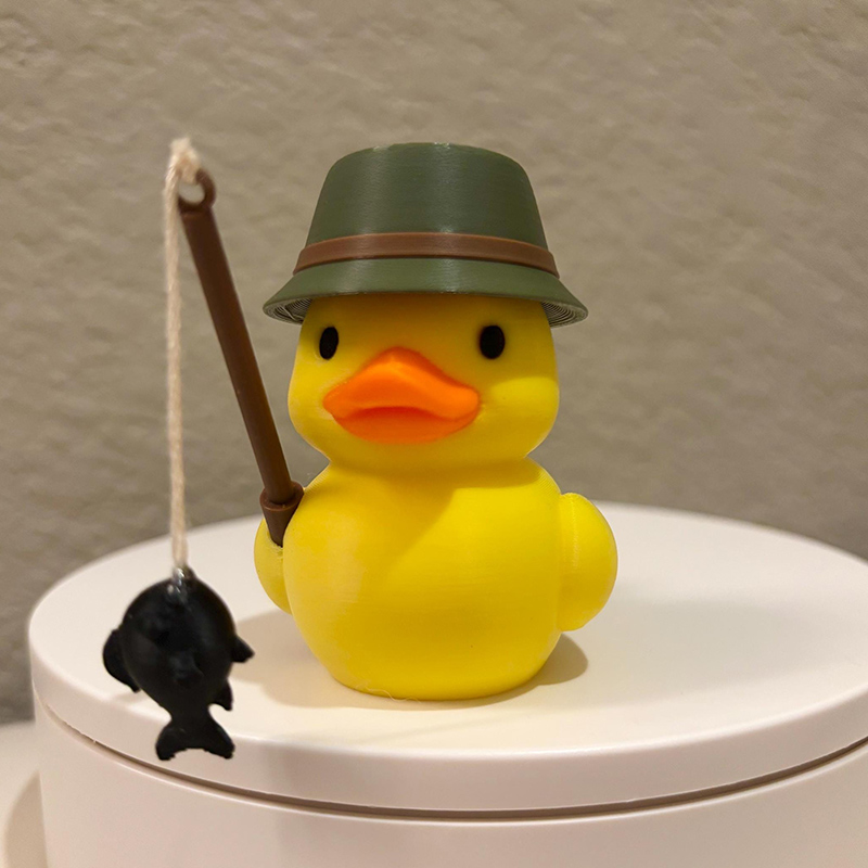 Personalized Fisher Duck Novelty Country Vibe Duck Outdoor Adventure Duck Gift for Fishing Lover Collectible Dad Gift