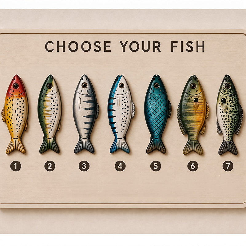 Personalized Family Fishing Key Holder Fish Key Rack Fisherman Gift Lake House Wall Decor Gone Fishing Key Organizer