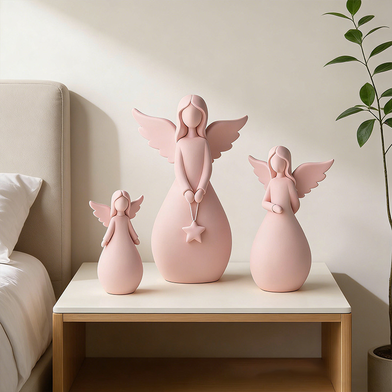 Personalized Angel Set 3D Printed Home Decor Spiritual Gift Prayer Space Gift Religious Home Decor for her