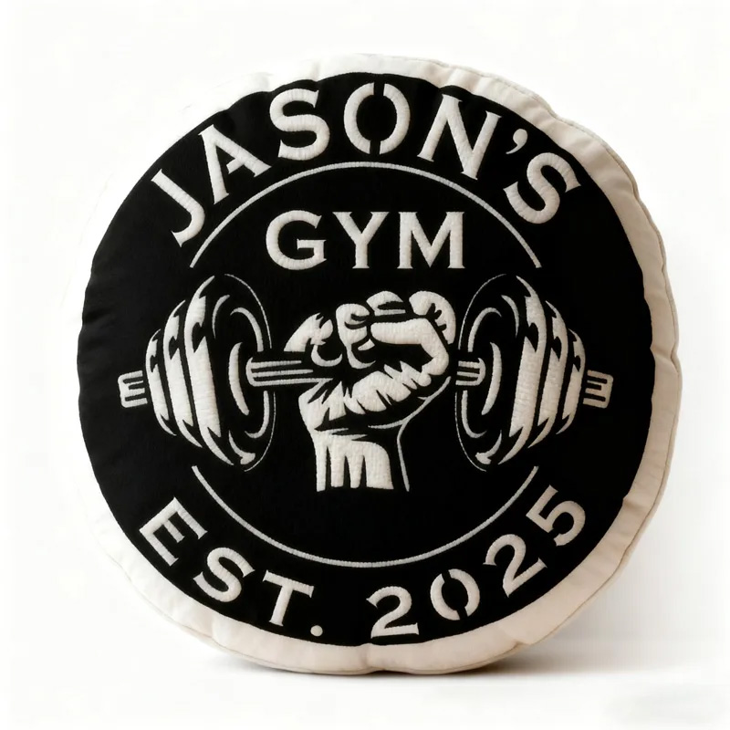 Personalized Dumbbell Gym Name Pillow Graphic 3D Print Gift Ideas Exercise Themed Christmas Weightlifting Workout Pillow Comfortable Christmas Decor for Gym Lovers