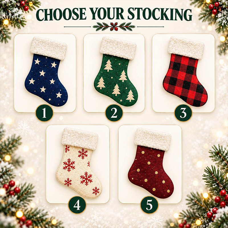 Personalized 2026 Family Christmas Ornament Custom Fireplace Stocking Keepsake Christmas Tree Decoration Family Gift