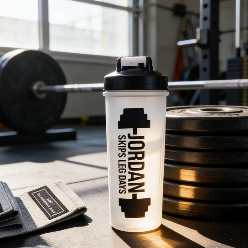 Personalised Protein Shaker New Year Resolution Gym Lover Gift Drinks Bottle Fitness Freak Healthy Shakes Father Dad Gift for Gym Lovers