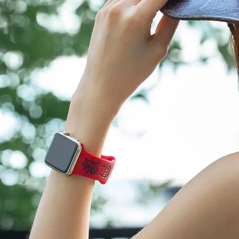 Personalized Horse Horseshoe Silicone Watch Band for Equestrian Riding Lovers
