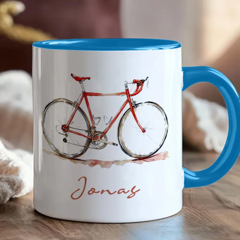 Personalized Bicycle Mug Personalized Bicycle Mug Kids Mug Race Bike Mug Bicycle Mug Bicycle Coffee Cup Bicycle Tea Cup for Cyclistsfor Biker Cycling Riding Lovers