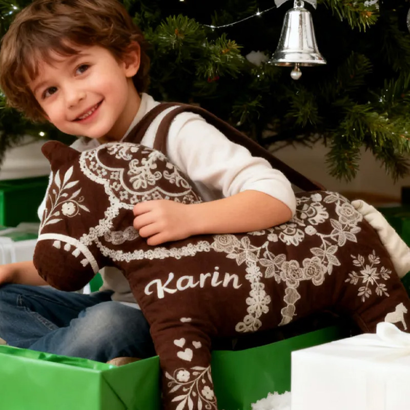 Personalized Equestrian Graphic 3D Print Pillow Brown Xmas Horse for Riding Enthusiasts Horse Lovers Rider Racing Soft and Funny Home Decor