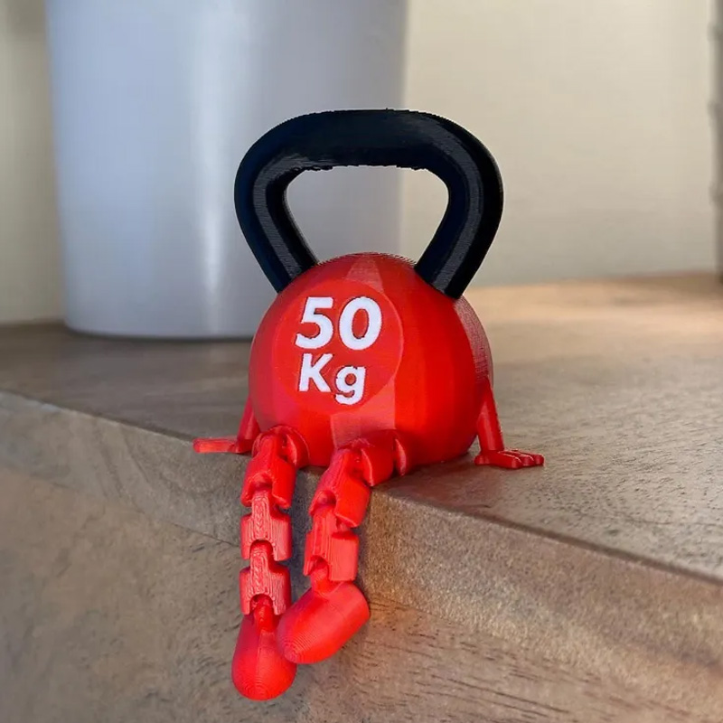 Personalized Gym Desk Decor Creative 3D Printed Bell Decorations Kettle Fun Buddy Gym Gift for Weightlifting and Fitness Lovers