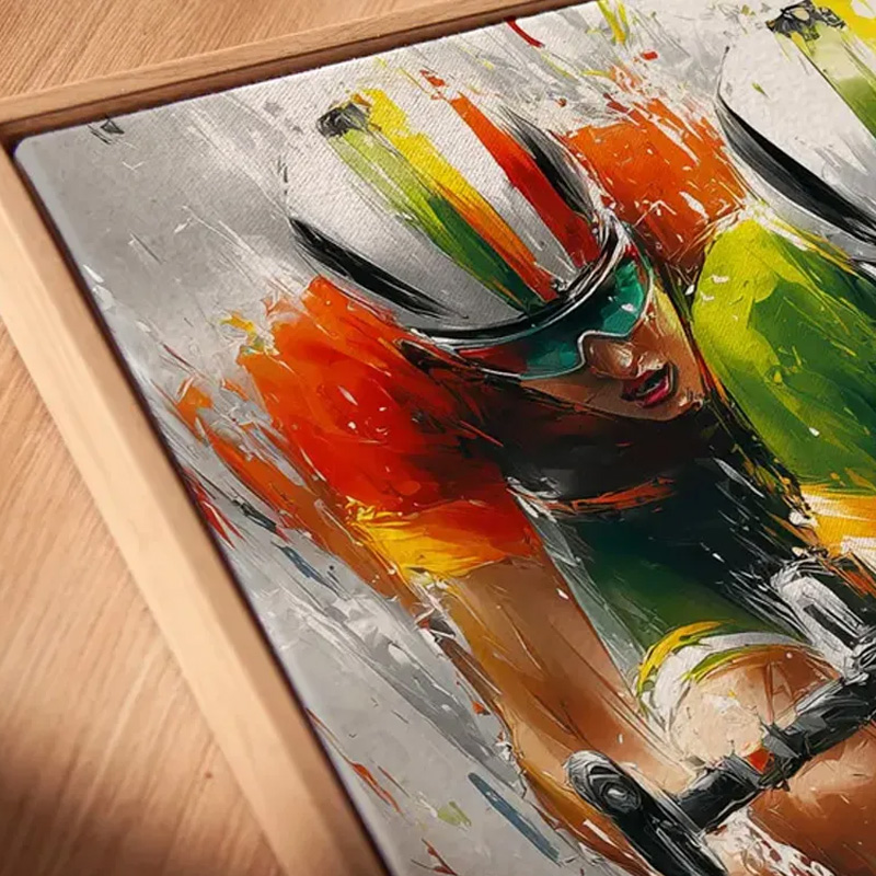 Personalized Bicycle Photo Portrait Bike Art Print Cycling Wall Decor Bike Race Artwork Athlete Gift for Man Cave Fitness Studio Art Print