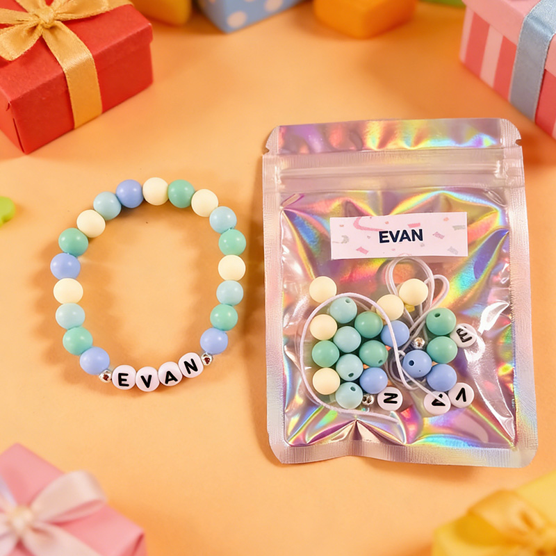 Personalized Name Bracelet DIY Friendship Bracelet Kit Birthday Party Favor Custom Letter Bracelets  Make Your Own Friendship Bracelets gift for boy and girl 