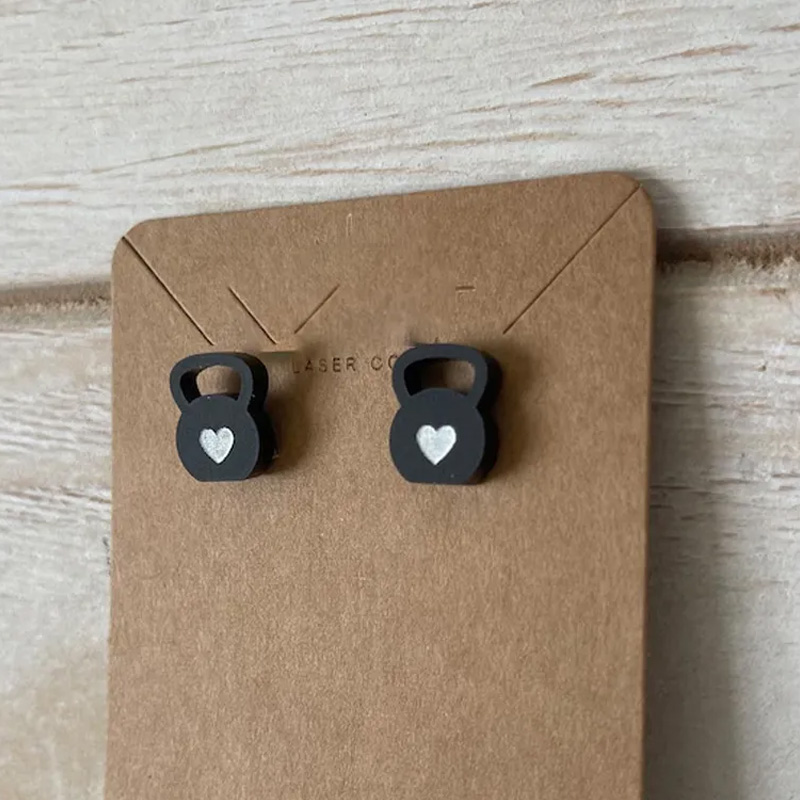 PersonalizedKettlebell Earrings Fitness CrossFit Jewelry Dumbbell Acrylic Earrings Accessories for Gym Lovers