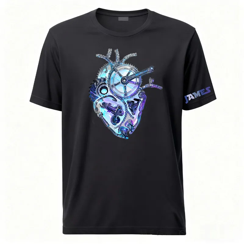 Personalized Classic Tshirt Cycling Short Sleeve Unisex T Shirt Anatomical Cycling Heart for Biker Cyclist