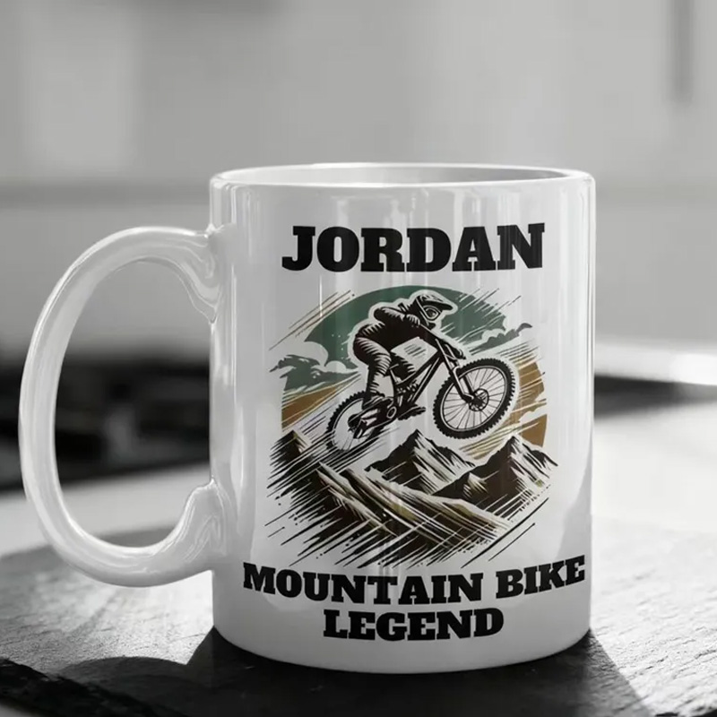 Personalized Mountain Bike Legend Mug Custom Gift for Cycling Enthusiasts Mountain Bike Mug