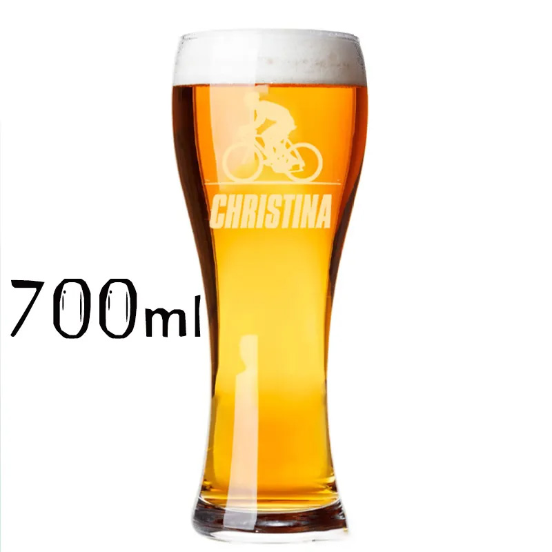 Personalized Biker Pint Glasses Whiskey Wine Beer Glassware Gift Cyclist Engraved Pint Glass for Cycling Lovers