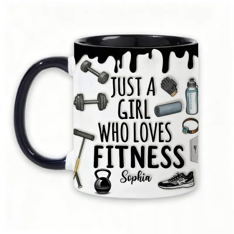 Personalized Just A Person Who Loves Fitness Gym Mug Gift for Kid Weightlift Gym Gift Lovers