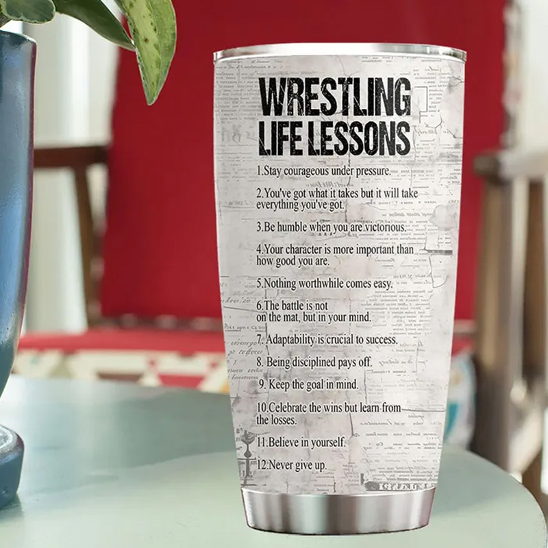 Personalized Training Wrestling Life Lessons Tumbler Wrestling Lovers Fitness Gym Lovers