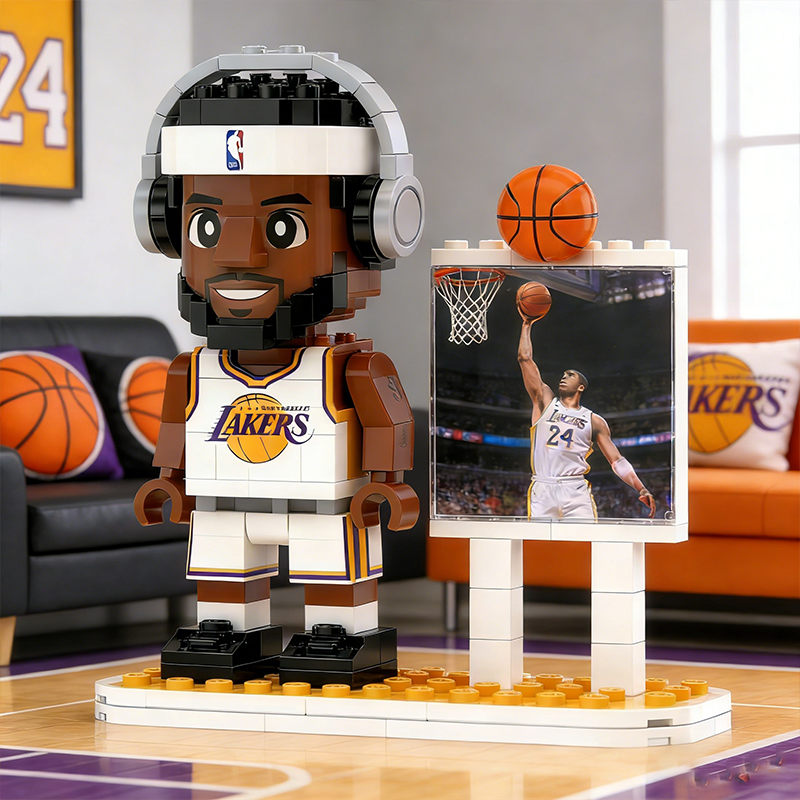 Personalized Custom Basketball Player Brick Figure & Photo Display – Personalized Sports Collectible