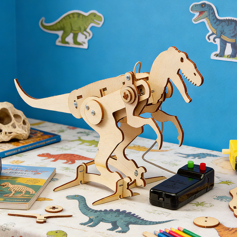 Personized  DIY Kit Dinosaur T-Rex Robot  Educational STEM Toy for Kids Fun Science Crafts Toy Boy Girl Gift For Kid gift Modern Nursery Bedroom