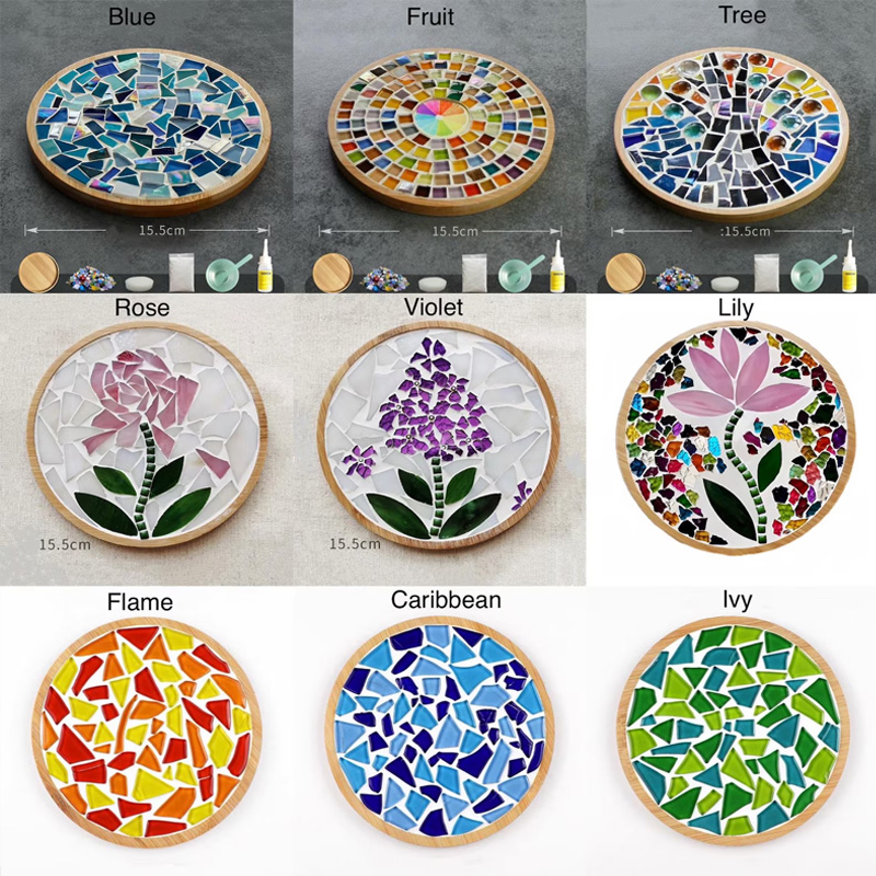 Personalized Mosaic kit diy coaster kit for kids mosaic tile kit make your own tray trivet arts and crafts home hobby craft kit for adults craft kit