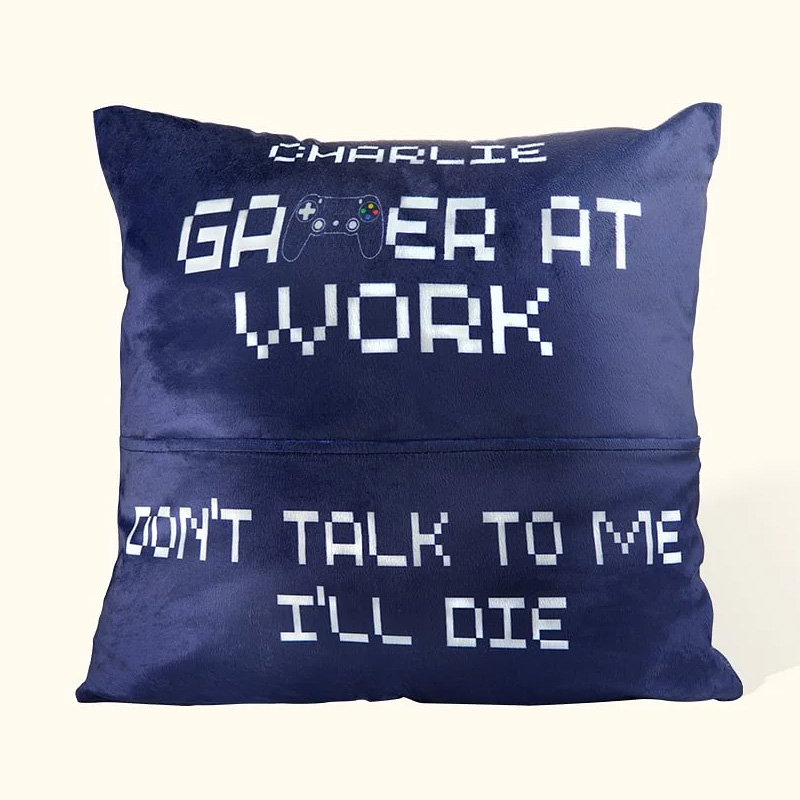 Personalized Gamer Pocket Cushion Cover for Gaming Enthusiasts for Geek Lover