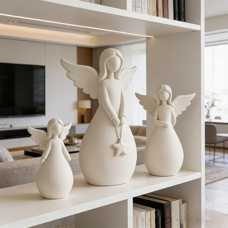 Personalized Angel Set 3D Printed Home Decor Spiritual Gift Prayer Space Gift Religious Home Decor for her