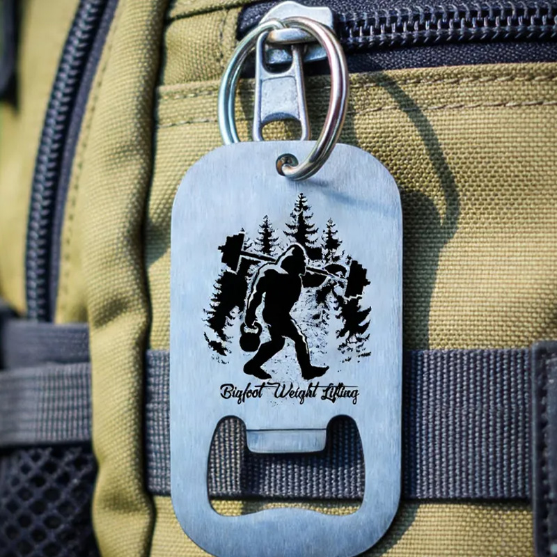 Personalized Line Art Gymer Stainless Steel Key Ring Bottle Opener Key Ring for Gym Lovers