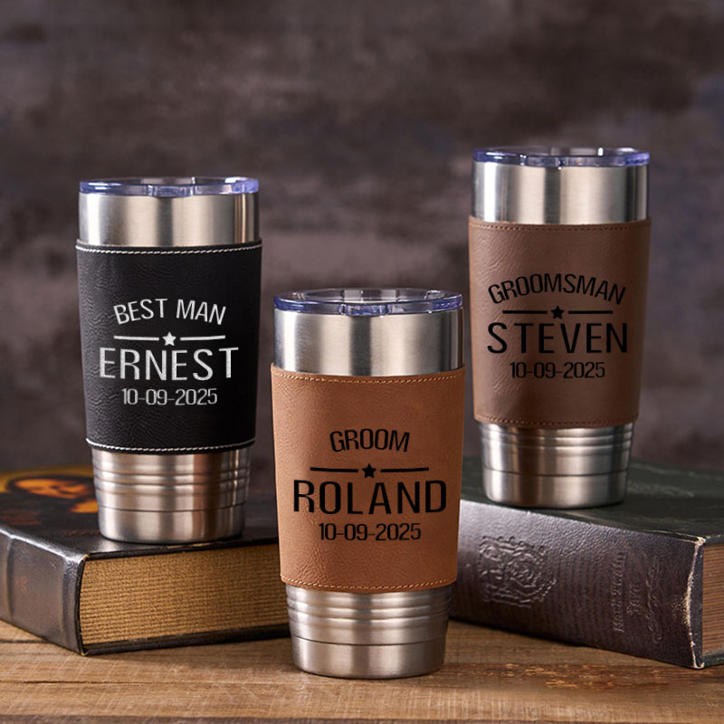 Personalized Groomsmen Gifts Tumbler 20oz Groomsmen Coffee Mugs for Men Groomsman Gift Best Man Gift Bachelor Gift Tumbler for Him