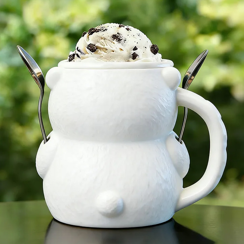 Personalized Polar Bear Ice Cream Pint Holder Cute Custom Freezer Accessory for Kids and Adults Unique Gift Fun Kitchen Decor