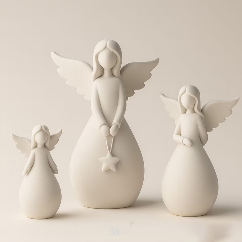 Personalized Angel Set 3D Printed Home Decor Spiritual Gift Prayer Space Gift Religious Home Decor for her