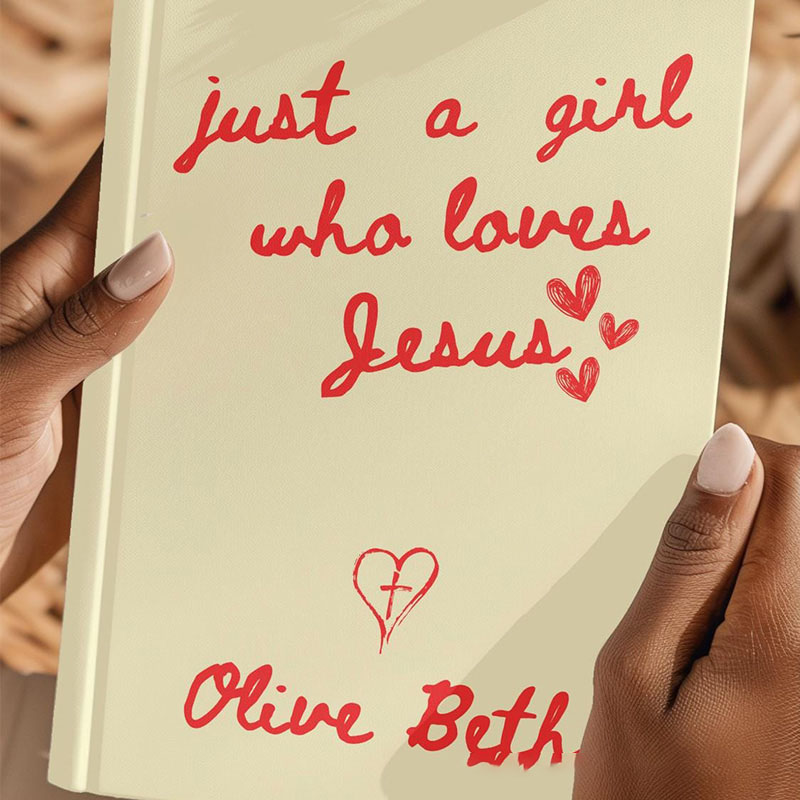 Personalized Just a Girl who Loves Jesus A5 Prayer Journal Notebook with Name and Text Gift for Christian Religious Gift for Girls