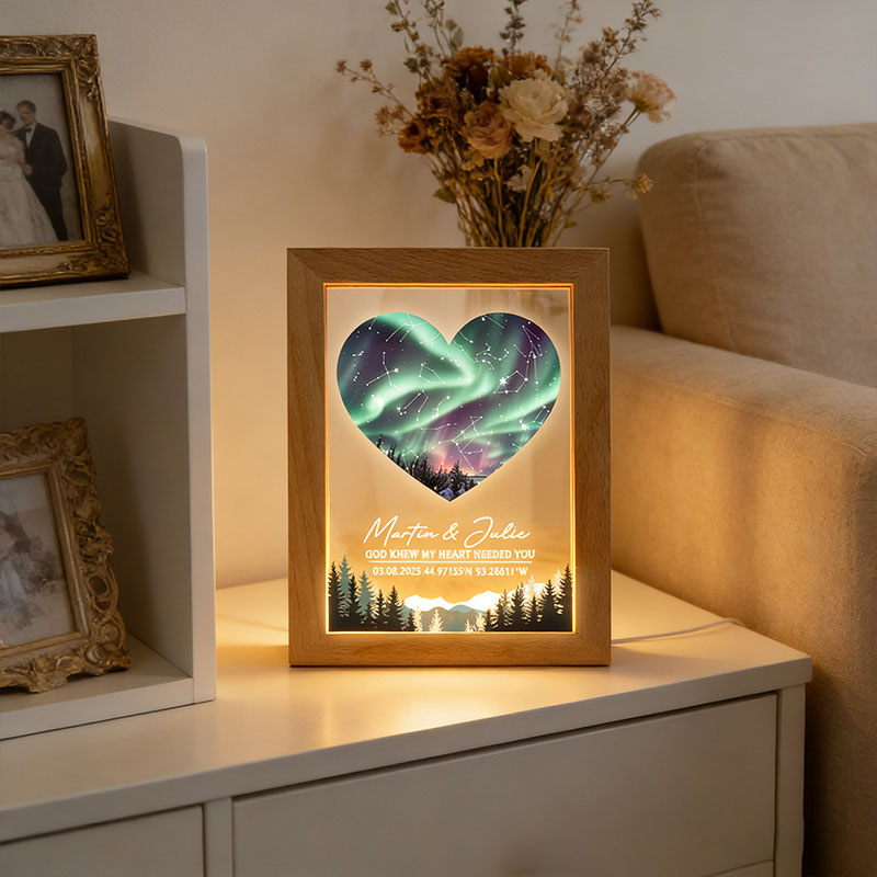 Personalized God Knew My Heart Needed You Star Map LED Night Light with Name and Date Valentines Day Gift Anniversary Gift Romantic Gift for Couple