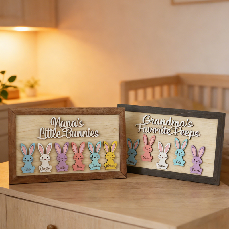 Personalized Grammy's Little Peeps Sign Easter Decor Gift for Grandma Easter Grandma Sign Easter Keepsake Nanas Little Bunnies