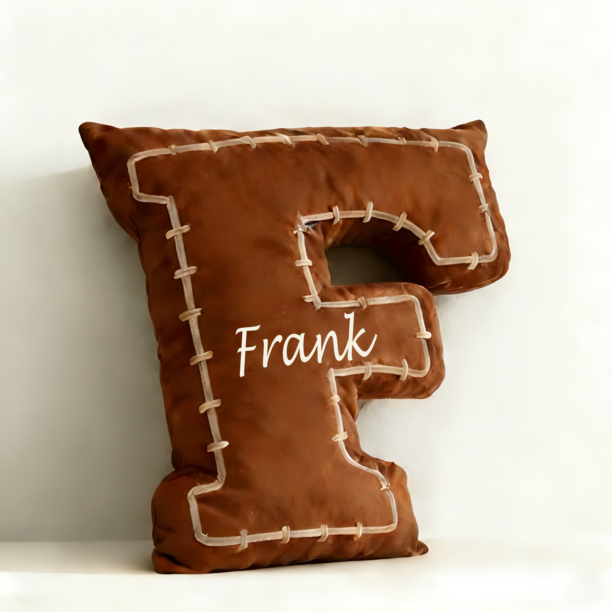 Personalized Football Letter Shaped Pillow Perfect Gift for Sports Enthusiasts