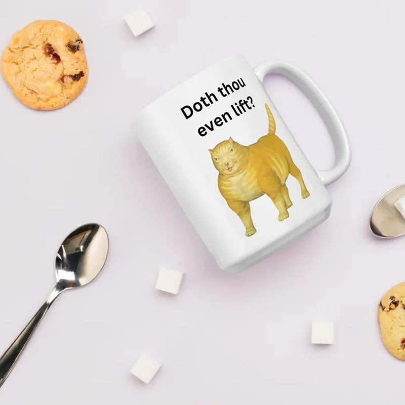 Personalized Funny Cat Gym Mug Gym Motivation Do You Even Lift Bro Gift Fitness Enthusiast Gift for Gym Lover
