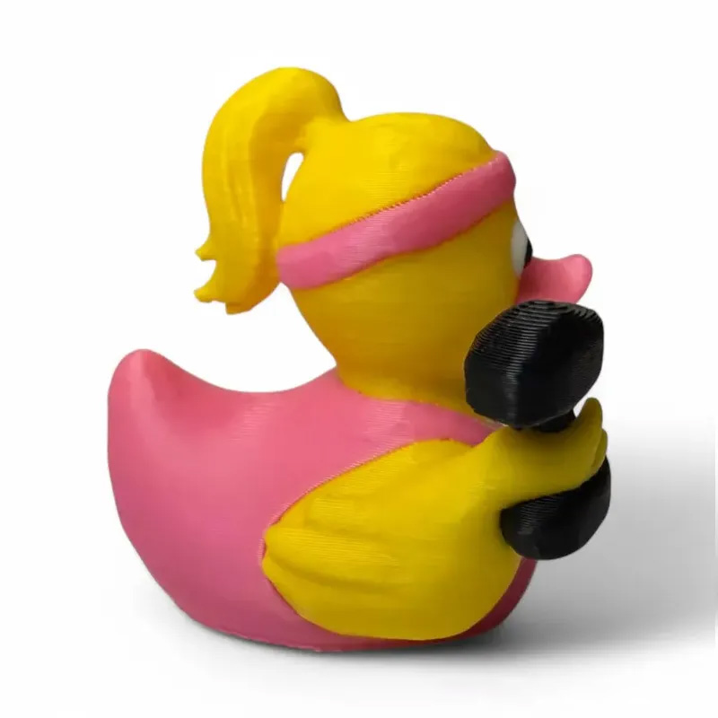 Personalized 3D Printed Gym Girl Duck Desk Decor Birthday Hilarious Fitness Gift for Friends Gym Rat Gym Lovers