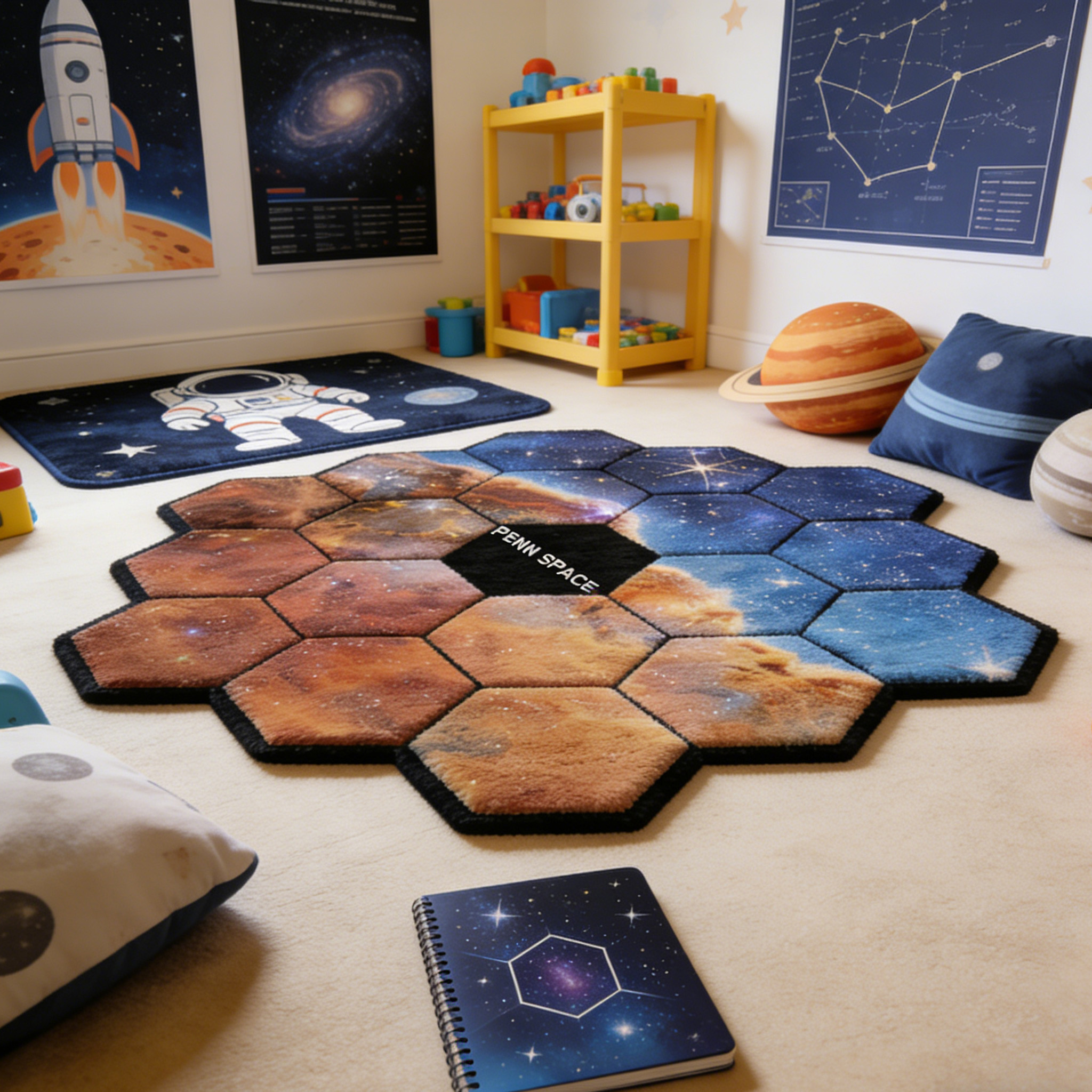 Personalized Telescope Light Up Sign Rug Doormat Gamer Room Decor Gift for Game Geek Lover