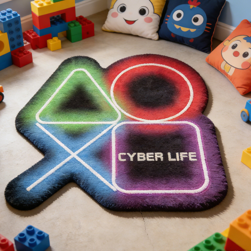 Personalized Game Logo Rug Doormat Gamer Room Decor Gift for Game Geek Lover