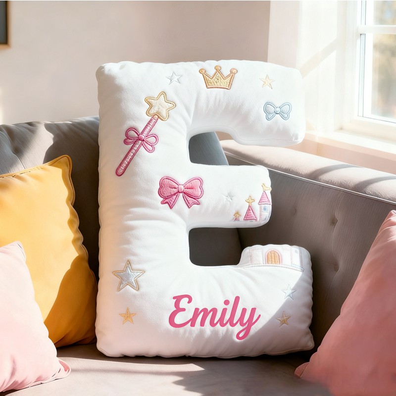 Personalized Pink Dream Castle with Name Graphic 3D Print Pillow Christmas Gift for Kids 