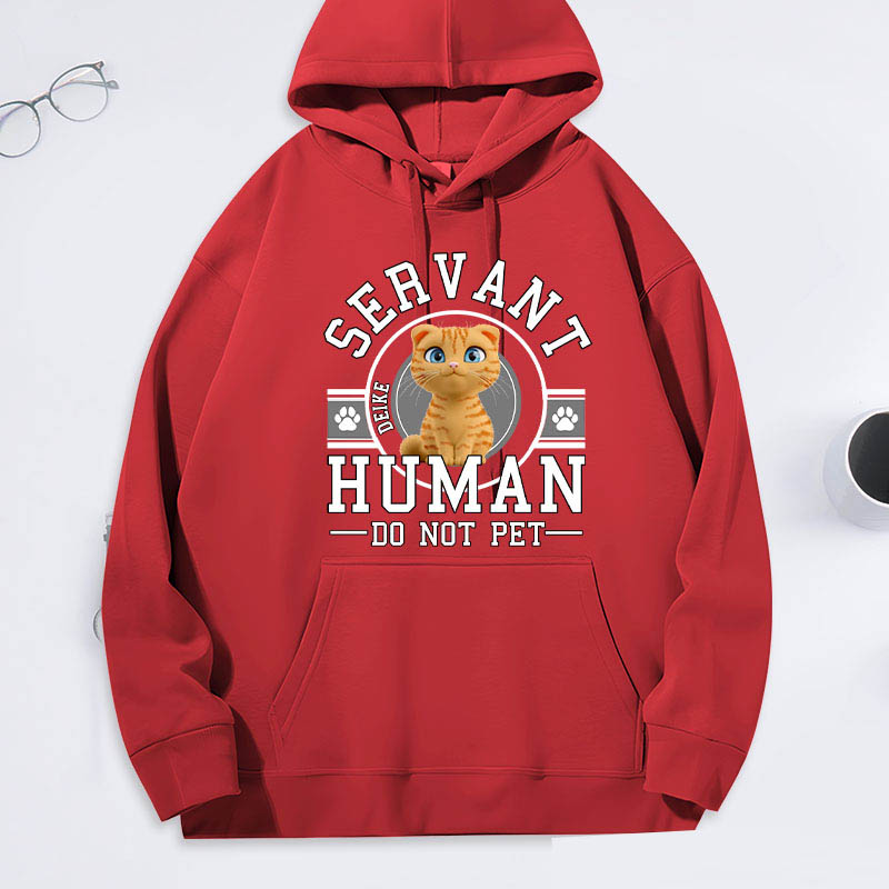 Personalized Cat Lover Human Servant Cartoon Hoodies