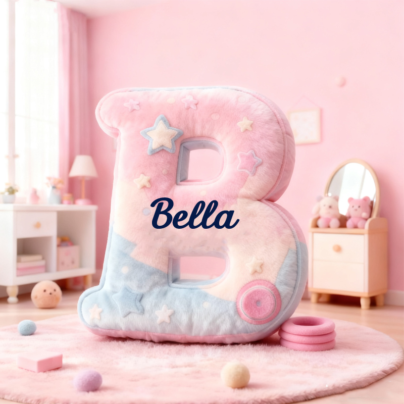 Personalized Cute Macaron Alphabet Throw Pillow Graphic 3D Print Dessert Letter Pillow with Name for Kids Girl Boy Baker Christmas Gifts Loving Room Decor